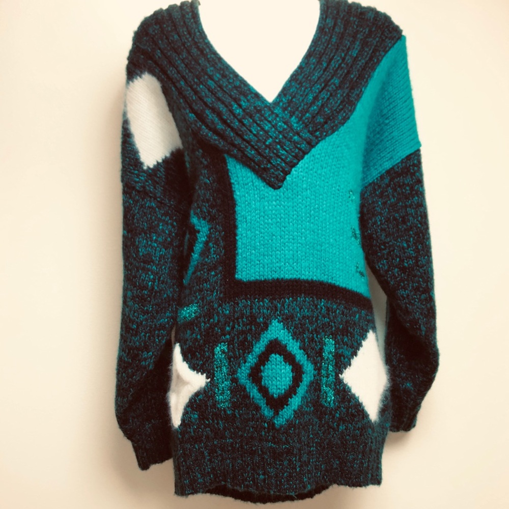 Vtg Tribal Oversized boyfriend Sweater M-L SOLD